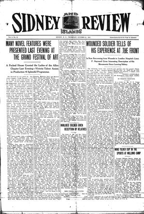 Sidney And Islands Review Thu, October 21, 1915 (Page 1)