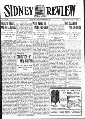 Sidney And Islands Review Fri, September 11, 1914 (Page 1)