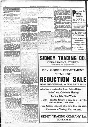 Sidney And Islands Review Fri, October 10, 1913 (Page 8)