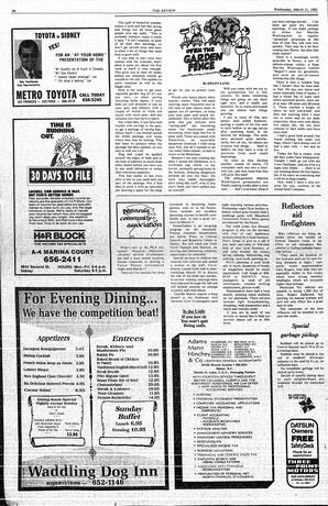 The Sidney Review Wed, March 31, 1982 (Page 18)