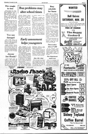 The Sidney Review Wed, November 25, 1981 (Page 7)