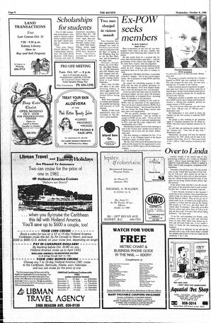 The Sidney Review Wed, October 8, 1980 (Page 8)