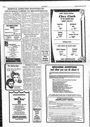 The Sidney Review Wed, December 6, 1978 (Page 2)