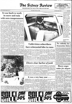The Sidney Review Wed, January 4, 1978 (Page 1)
