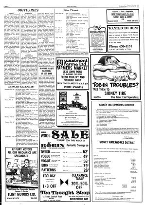 The Sidney Review Wed, February 19, 1975 (Page 6)
