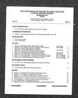 1992-09-28 - City of Port Coquitlam Council Meeting - Agenda and Minutes