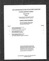 1992-10-05 - City of Port Coquitlam Council Meeting - Agenda and Minutes