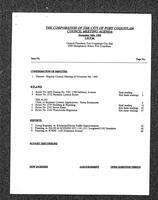 1992-11-16 - City of Port Coquitlam Council Meeting - Agenda and Minutes