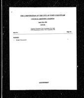 1993-04-15 - City of Port Coquitlam Council Meeting - Agenda