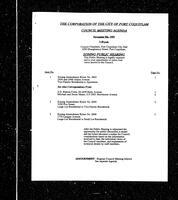 1993-11-08 - City of Port Coquitlam Council Meeting - Agenda