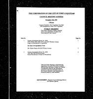 1993-11-15 - City of Port Coquitlam Council Meeting - Agenda