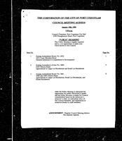 1994-01-10 - City of Port Coquitlam Council Meeting - Agenda