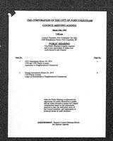 1994-03-14 - City of Port Coquitlam Council Meeting - Agenda