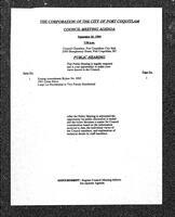 1994-09-26 - City of Port Coquitlam Council Meeting - Agenda