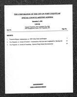 1994-11-07 - City of Port Coquitlam Council Meeting - Agenda