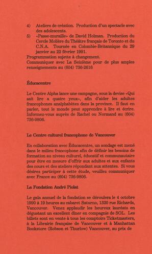   DANS L'CADRE, 1990   , page 22