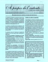 À PROPOS DE L'ENTENTE - FFCB, 1995