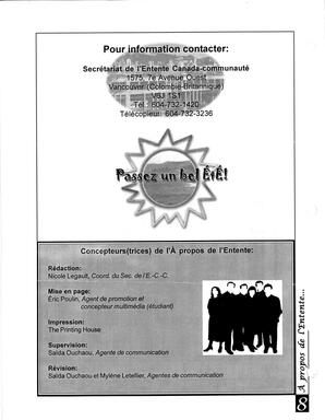   À PROPOS DE L'ENTENTE - FFCB, 2003   , page 8