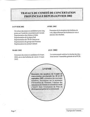   À PROPOS DE L'ENTENTE - FFCB, 2012   , page 7