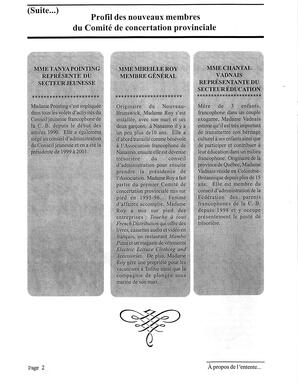   À PROPOS DE L'ENTENTE - FFCB, 2001   , page 2