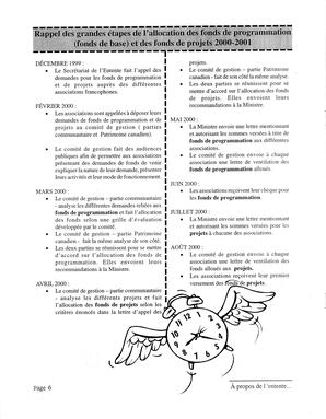   À PROPOS DE L'ENTENTE - FFCB, 2000   , page 6