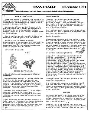   DANS L'CADRE, 1991   , page 1