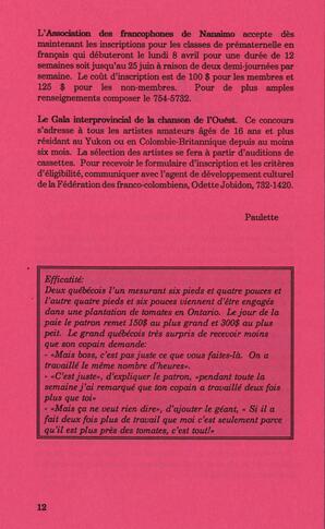  DANS L'CADRE, 1991   , page 14