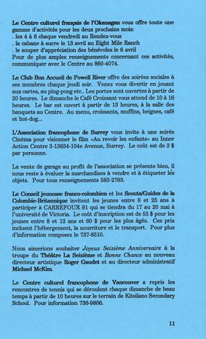   DANS L'CADRE, 1991   , page 13