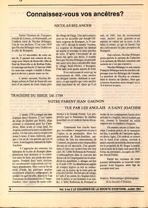  LE COURRIER, 1991   , page 6