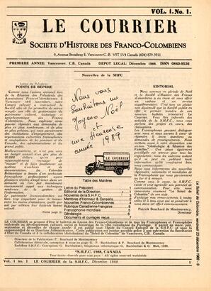   LE COURRIER, 1988   , page 1