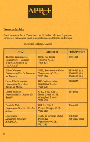   DANS L'CADRE, 1991   , page 4