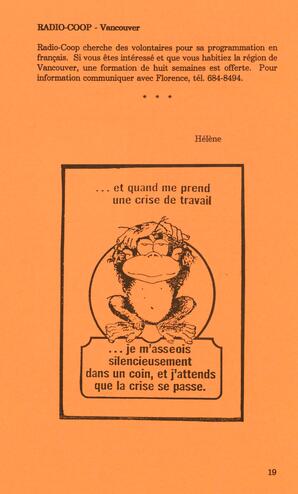   DANS L'CADRE, 1991   , page 21