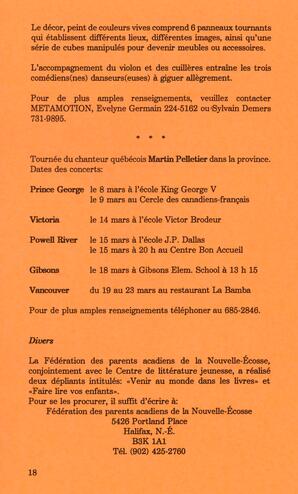   DANS L'CADRE, 1991   , page 20
