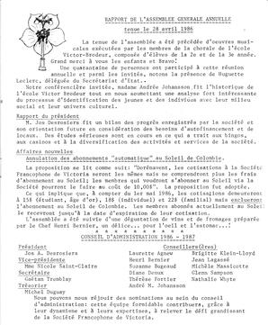   LE PHARE, 1986   , page 3