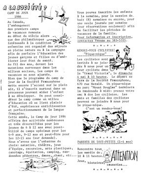   LE PHARE, 1986   , page 9