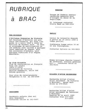   LE PHARE, 1989   , page 26