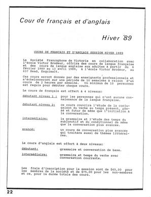   LE PHARE, 1989   , page 22