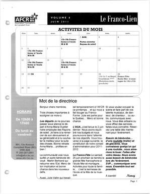   LE FRANCO-LIEN, 2011   , page 1