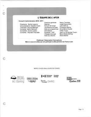   LE FRANCO-LIEN, 2011   , page 11