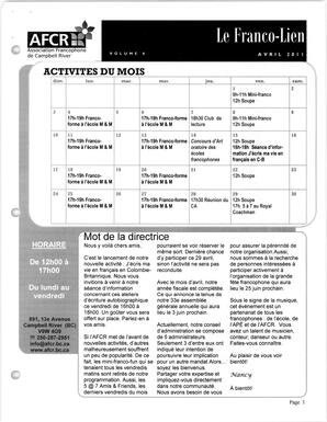   LE FRANCO-LIEN, 2011   , page 1