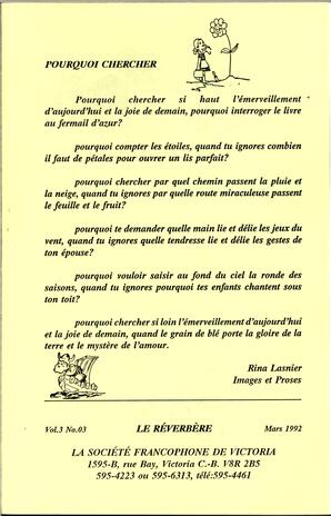   LE RÉVERBÈRE, 1992   , page 1