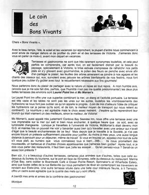   LE RÉVERBÈRE, 1998   , page 12