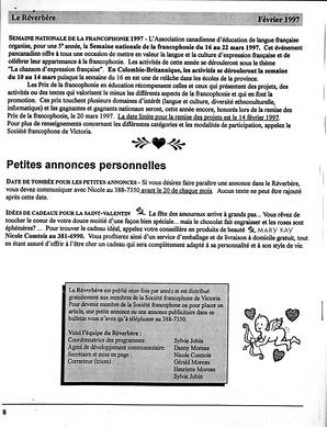   LE RÉVERBÈRE, 1997   , page 8