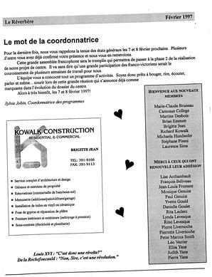   LE RÉVERBÈRE, 1997   , page 2