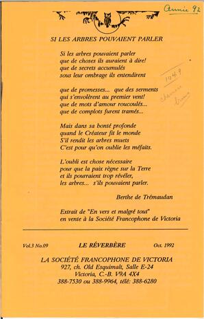   LE RÉVERBÈRE, 1992   , page 1