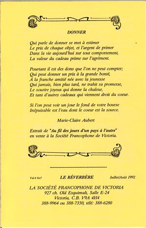   LE RÉVERBÈRE, 1992   , page 1