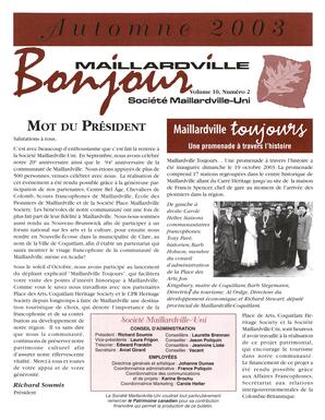   BONJOUR MAILLARDVILLE, 2003   , page 1