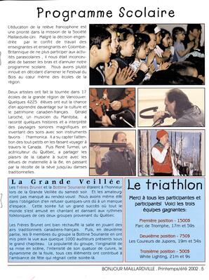   BONJOUR MAILLARDVILLE, 2002   , page 5