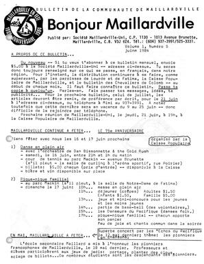   BONJOUR MAILLARDVILLE, 1984   , page 1