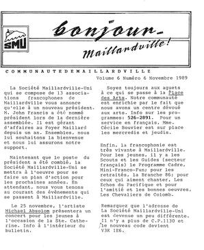   BONJOUR MAILLARDVILLE, 1989   , page 1